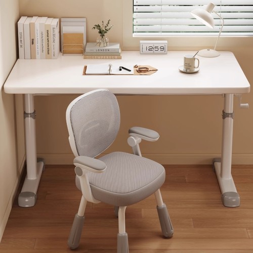 电脑桌台式可升降家用卧室床边桌学生学习桌书桌办公桌手摇童年