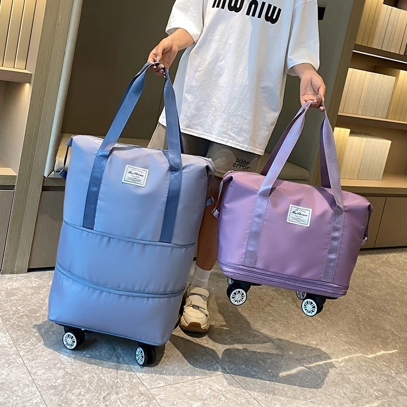 带轮子的旅行包女大容量套拉杆收纳袋可折叠行李箱手提万向轮外出