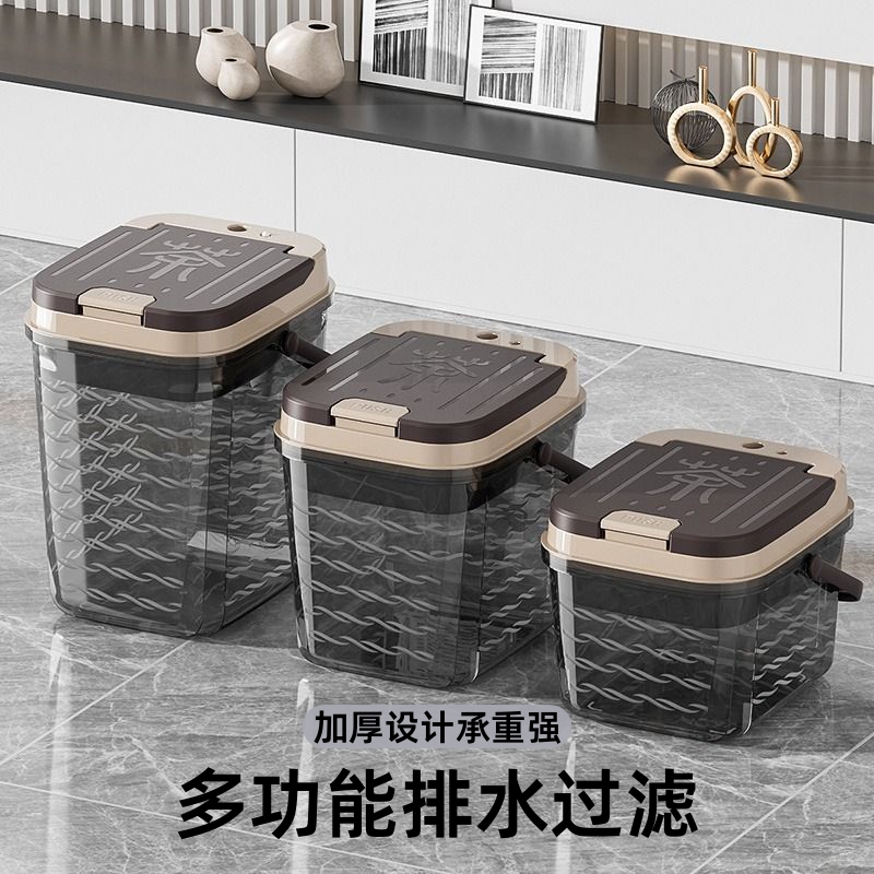 茶渣桶带滤网透明茶水桶干湿分离