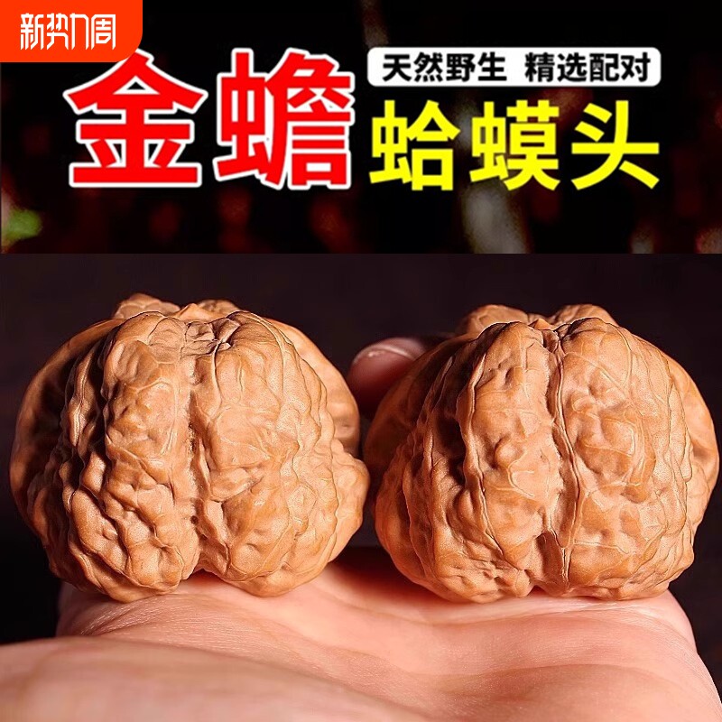 蛤蟆头文玩核桃闷尖老树延庆金蟾手玩收藏级男女呱呱狮子三棱野生