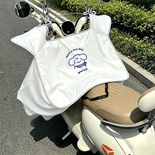夏季电动车挡风被冰丝薄款防晒遮阳罩电瓶摩托车防风防水四季通用