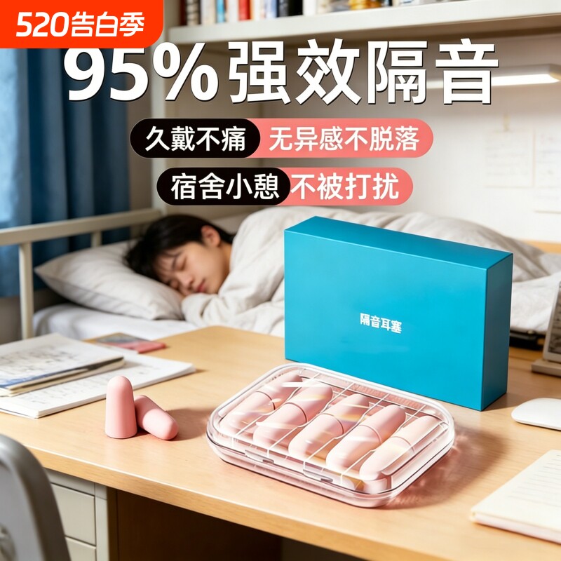 耳塞睡眠睡觉专用超级隔音降噪学习高中生神器不伤耳朵静音防吵声