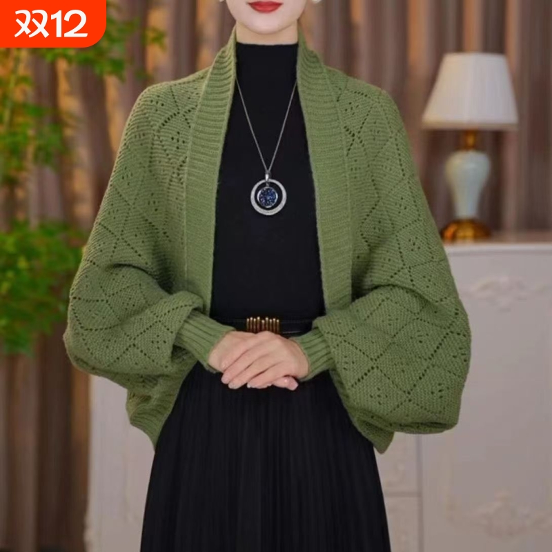 菱格镂空保暖披肩|超3000次加购