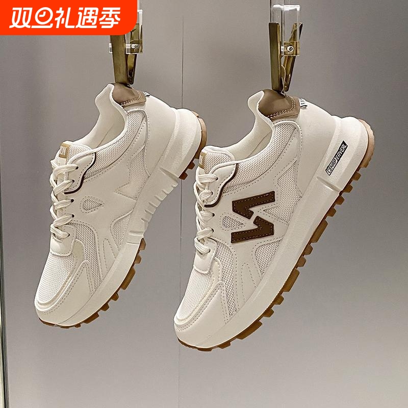 运动鞋女2025年春季新款超火百搭防滑休闲女鞋软底轻便跑步小白鞋