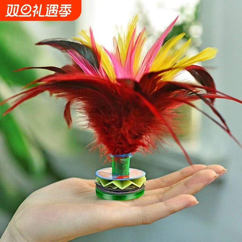 鸡毛毽子儿童小学生比赛专用羽毛耐踢毛毽球键运动腱踢毽专业好踢