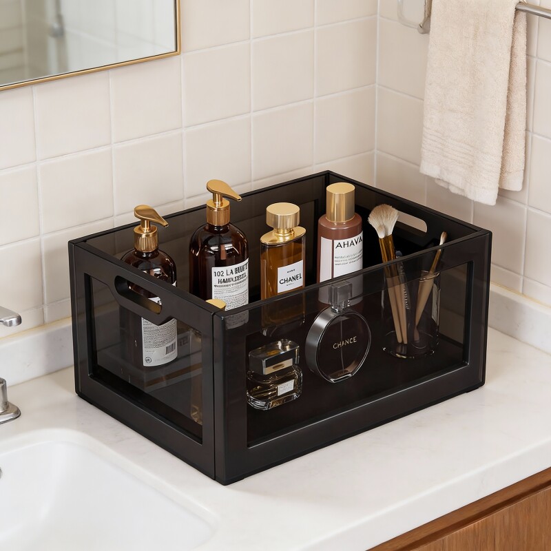 桌面化妆品置物架梳妆台香水收纳盒高级感零食亚克力护肤品放置架