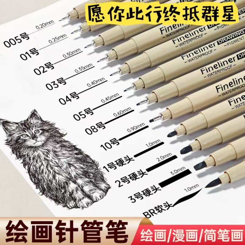 卡通动漫美术生专用防水手绘图片