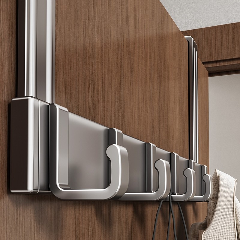 门后挂钩挂衣架免打孔加长卧室门上挂架收纳神器衣帽钩承重衣钩