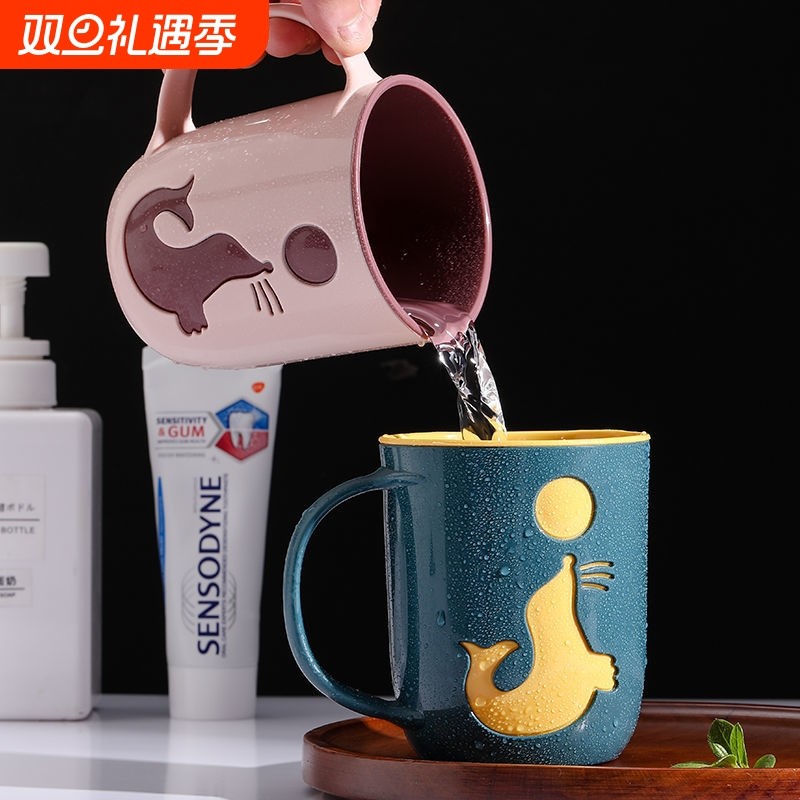 轻奢简约洗漱杯情侣套装漱口杯家用刷牙杯子创意牙缸杯一对牙刷杯