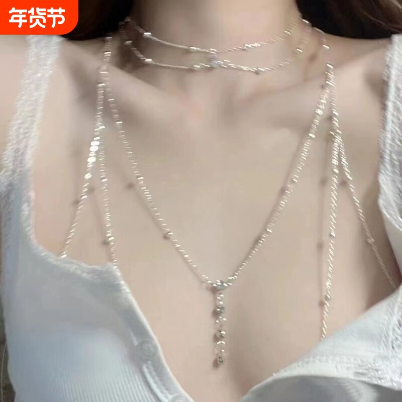 胸链比基尼bikini锁骨身体链子饰品性感性感项链女配饰欧美潮链