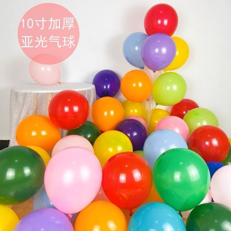 加厚10寸乳胶气球装饰场景布置生日派对汽球婚庆开业新款防爆形状
