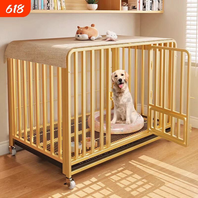 狗笼子大型犬金毛中型犬小型犬泰迪比熊带厕所分离特大号狗窝宠物
