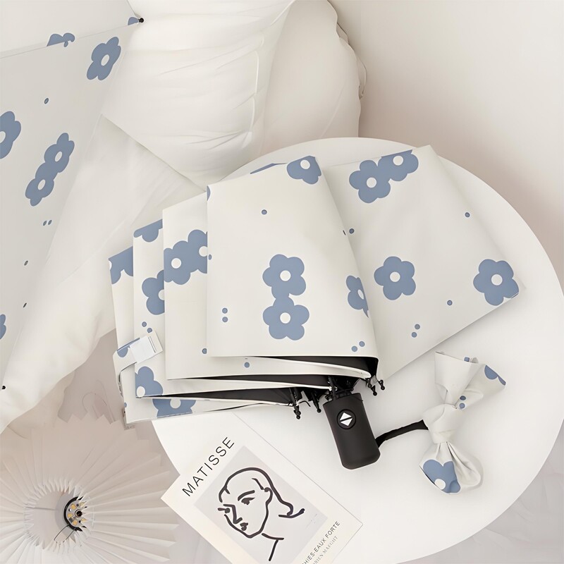 全自动雨伞女晴雨两用加固ins防晒高颜值学生上学专用遮阳伞手动