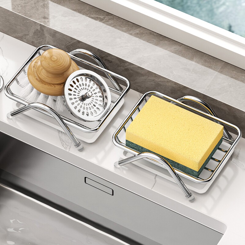 不锈钢肥皂盒台面浴室香皂沥水置物架卫生间洗漱台皂盒肥皂收纳架