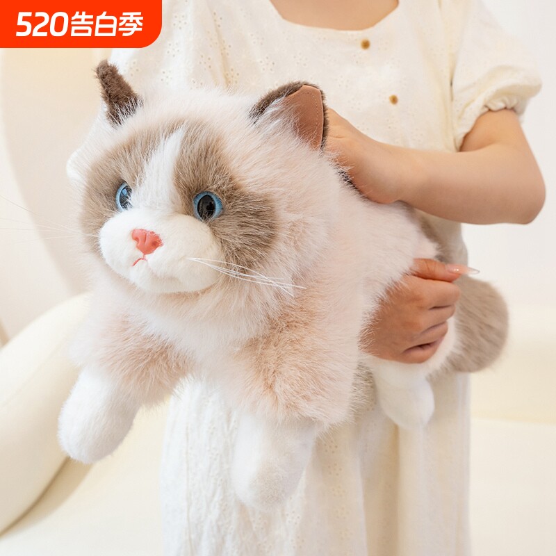 毛绒仿真布偶猫娃娃小猫咪玩偶抱枕公仔儿童女孩安抚玩具生日礼物