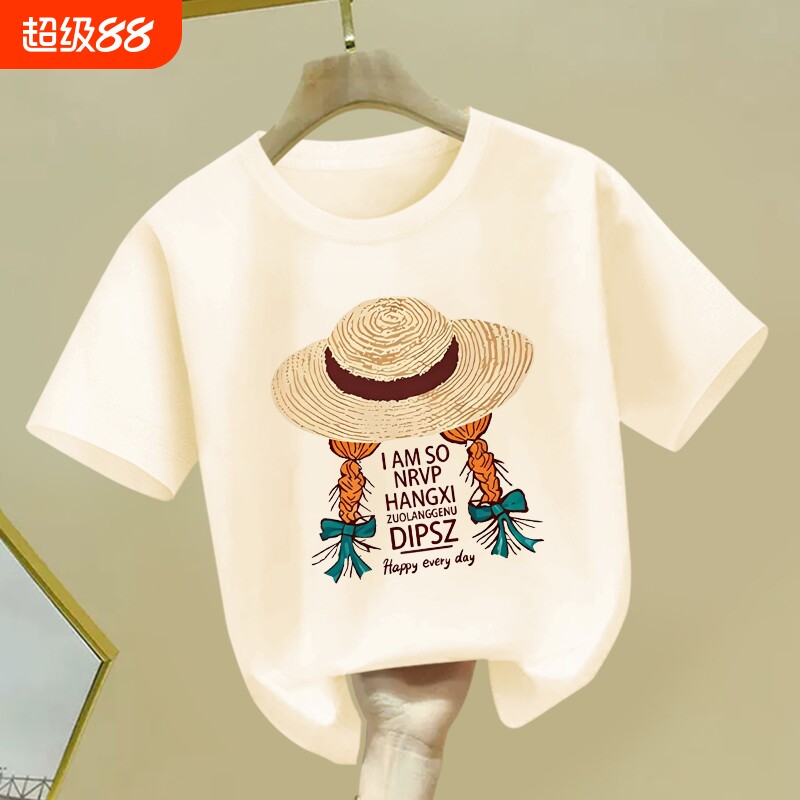 女童短袖t恤纯棉夏2026新款洋气图片