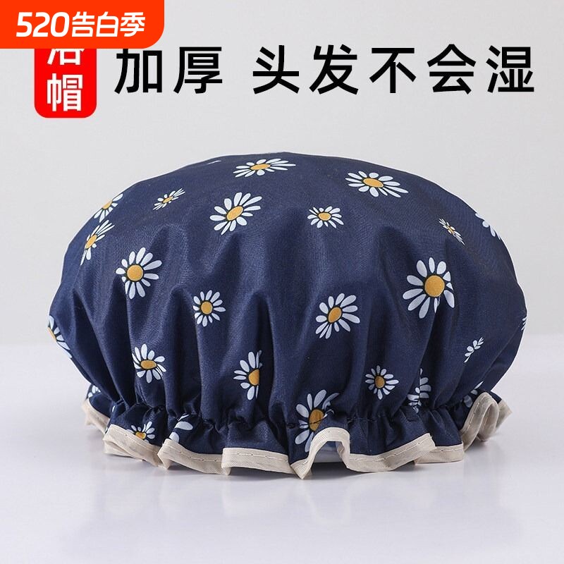 双层浴帽女防水洗澡家用防油烟头套女童干发膜专用沐浴帽2025新款