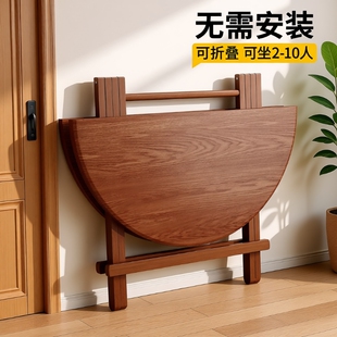 折叠桌家用吃饭桌子户外餐桌椅摆摊圆桌小户型出租房便携可折叠