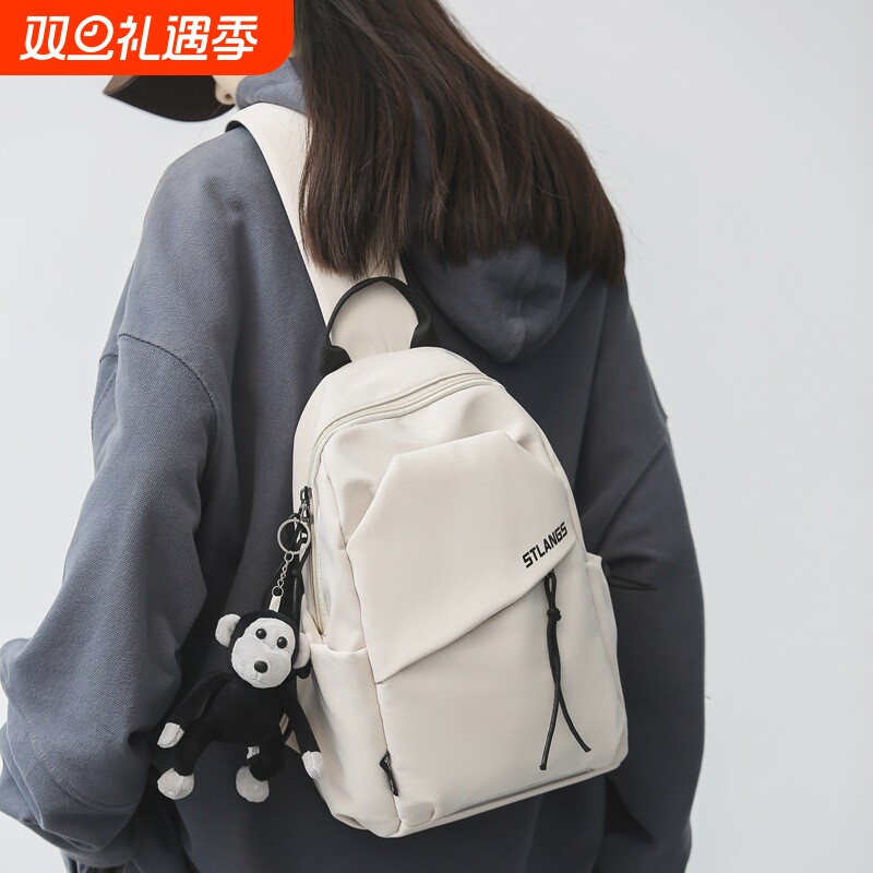 新款胸包男休闲日系百搭单肩包学生时尚运动小背包女士潮牌斜挎包