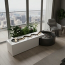 不锈钢鱼池成品循环水泵户外庭院流水池阳台花箱花园造景布置露台