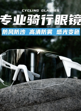 高清防雾防紫外线变色骑行眼镜