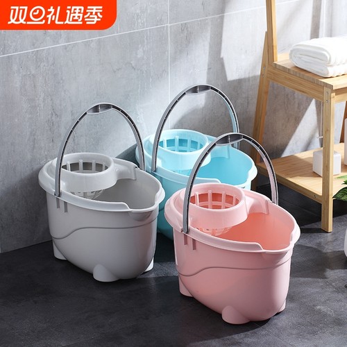 家用塑料拖把桶海绵拖桶老式拖桶客厅卫生清洁桶挤水单桶洗拖把桶
