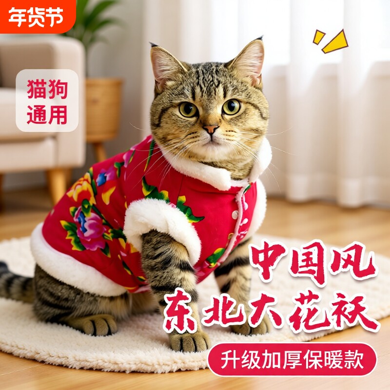 猫咪衣服冬季狗狗秋冬装幼猫防掉毛宠物小猫冬天保暖加厚猫猫秋冬