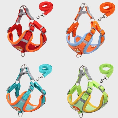 狗狗背心式牵引绳比熊泰迪博美柯基小型犬遛狗绳猫咪胸背带狗链子