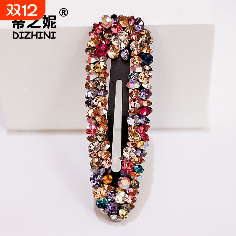韩版进口水钻彩钻镂空BB夹子发夹边夹顶夹留海夹发饰韩国头饰带钻
