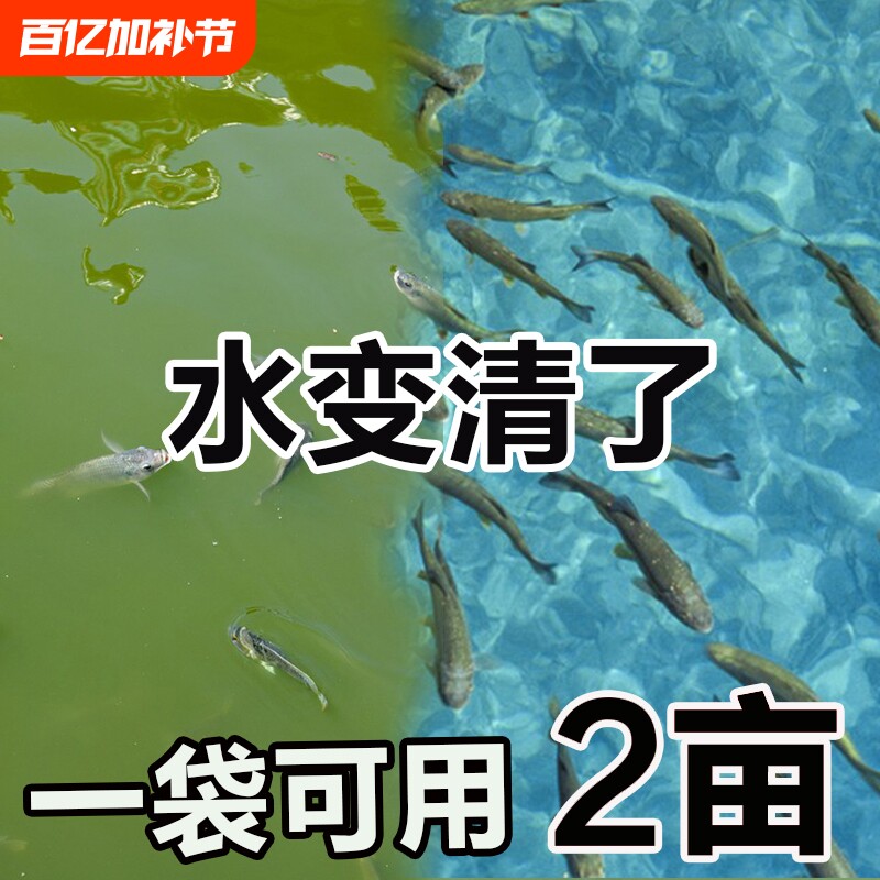 鱼塘除铁锈剂除绿藻水除藻浊清水质净化剂虾消毒杀菌S池塘养殖