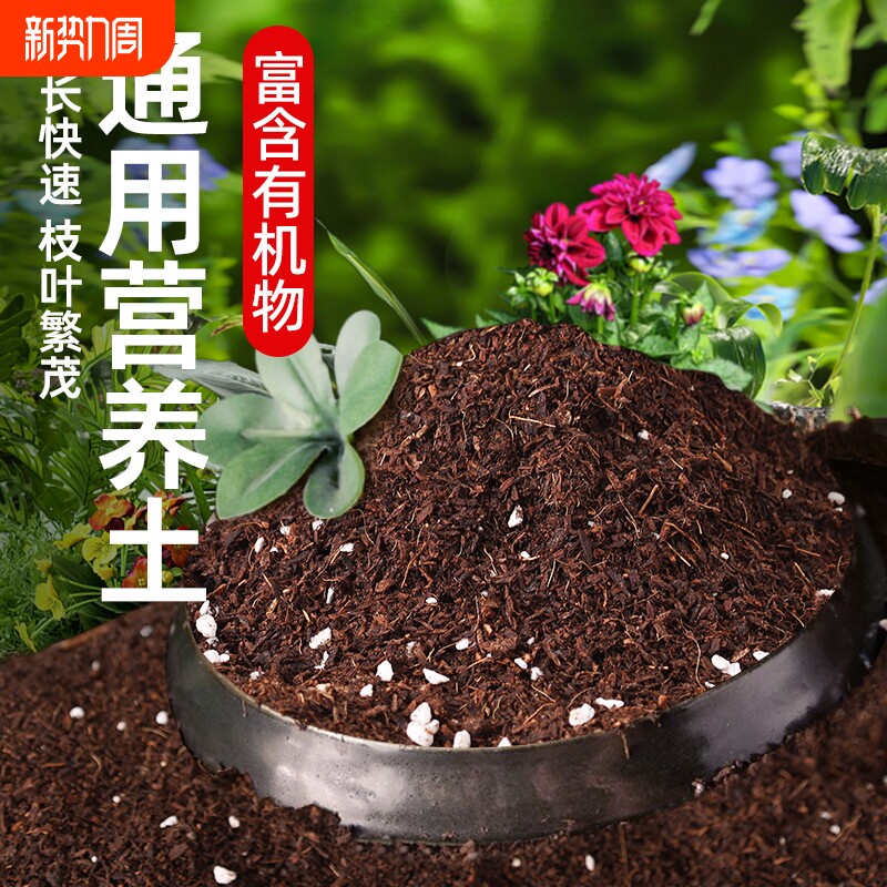 营养土养花通用专用花土家用透气多肉种菜泥土壤稻壳种花育苗专业