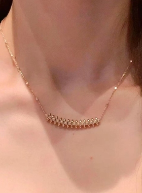 高板本铆钉转动钉子项链女轻奢百搭小众设计高级感子弹头锁骨链