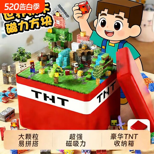 我的世界磁力方块积木益智拼装