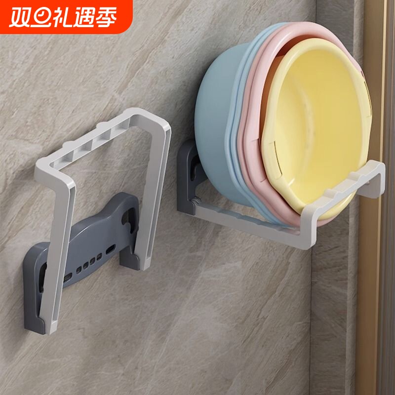 脸盆架卫生间可折叠免打孔置物架壁挂式浴室洗脸盆架盆子收纳架