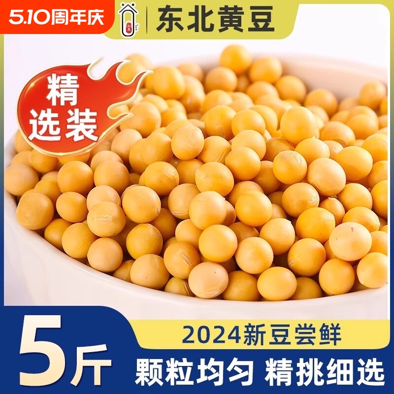 东北打豆浆新黄豆非转基因豆子当季发豆芽专用豆农家自种颗粒饱满