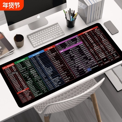 快捷键超大鼠标垫办公全电脑桌垫加厚锁边学生宿舍电脑游戏键盘垫