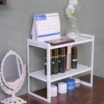 桌面置物架书桌收纳架子铁艺分层整理架宿舍简易书架玩具摆架办公