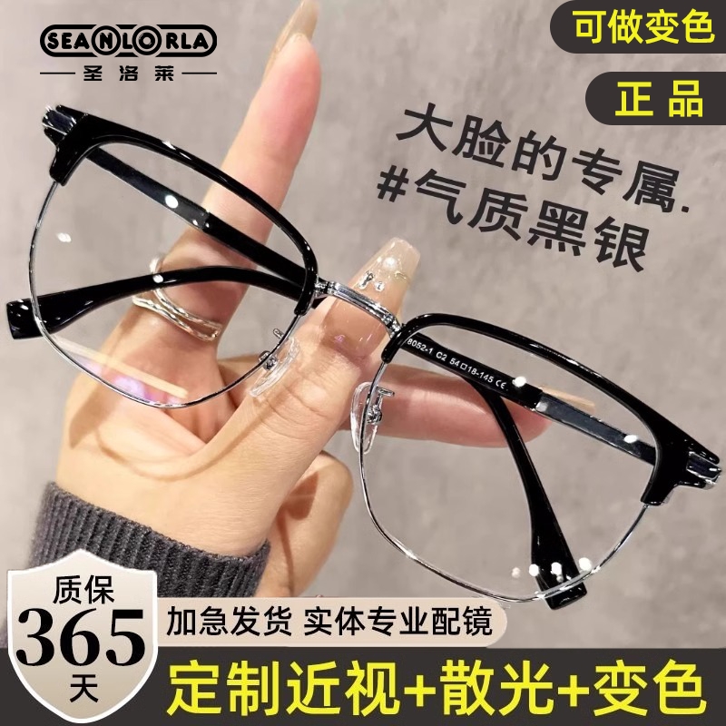 超轻半框近视眼镜|超6000次加购