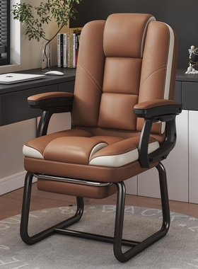 家用电脑椅弓形椅舒适久坐办公座椅可躺靠背椅休闲椅子书房书桌椅