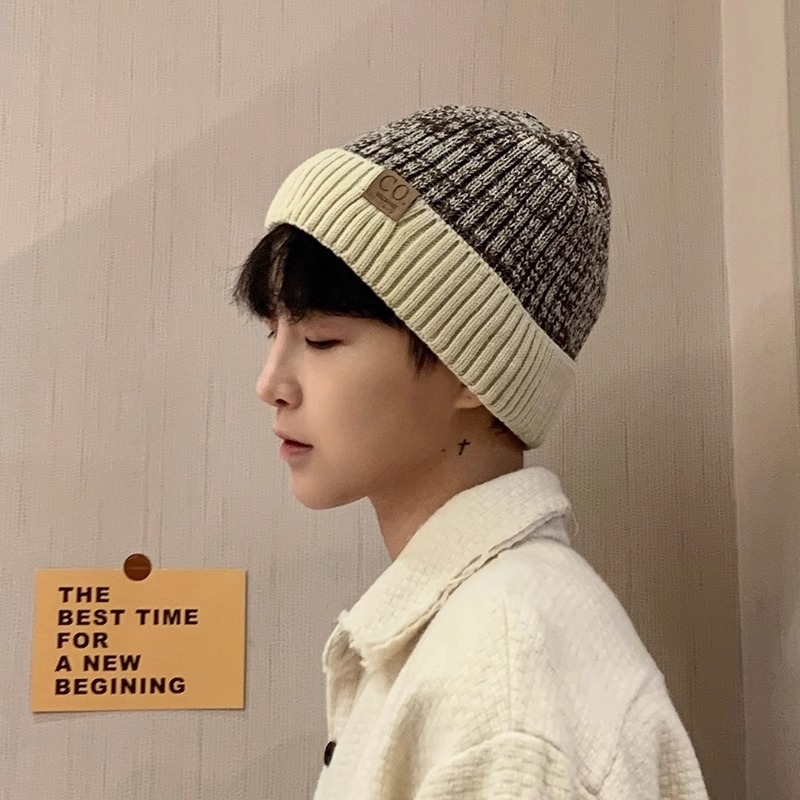 帽子男冬加绒加厚保暖防寒针织帽