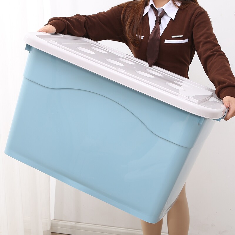 收纳箱家用塑料衣服整理杂物玩具盒子储物筐搬家周转箱