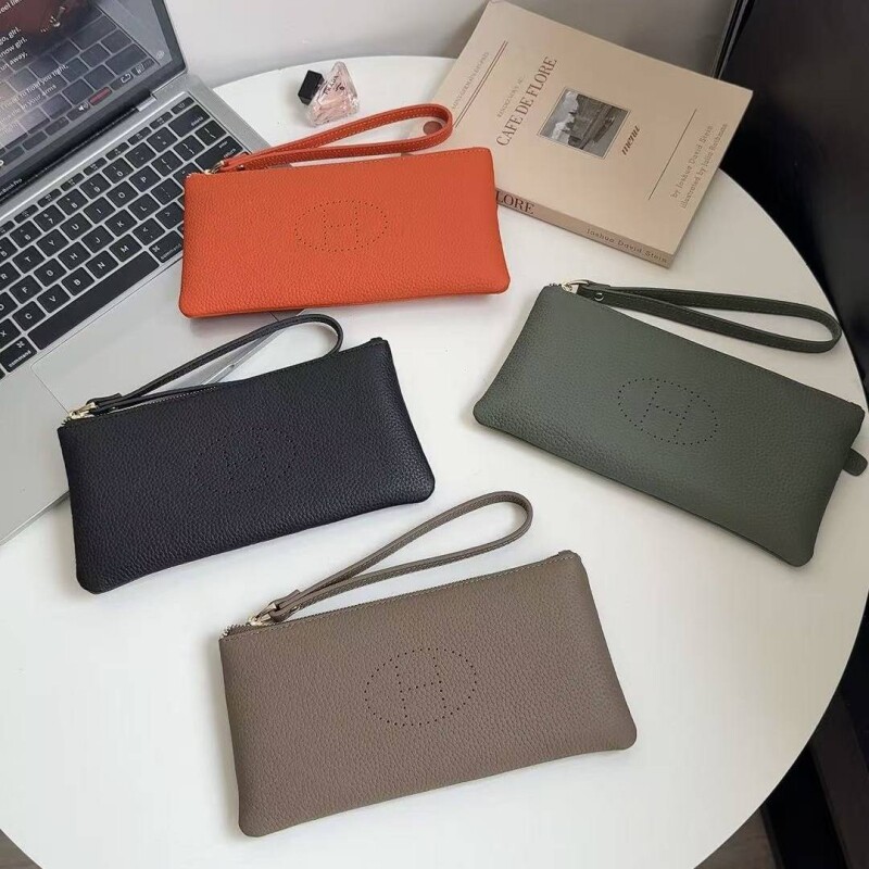 爱马女仕新款手机包真皮女包H字母手拿包头层牛皮手包零钱包卡包