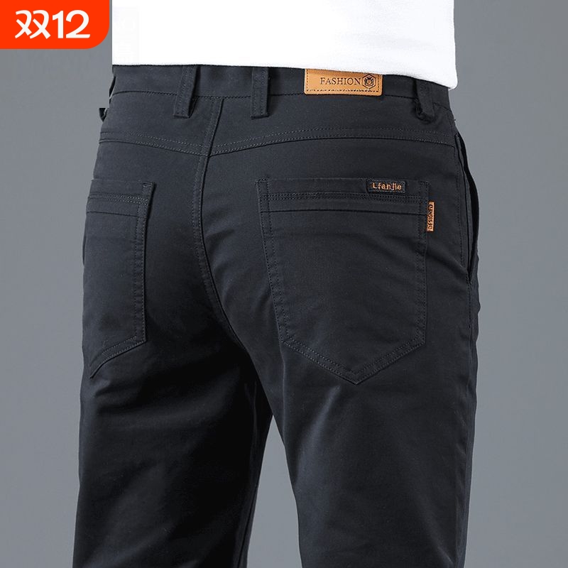 工装裤子男款修身百搭男裤2025秋冬新款直筒宽松弹力男士休闲长裤