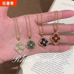 歌剧院Opera布契拉丝贝母项链女高级感时尚百搭四叶草吊坠锁骨链