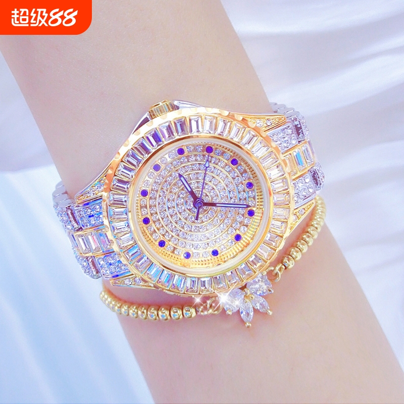 爆款时尚镶钻满钻款8石英表女士手表女表腕表满钻款本命年腕表