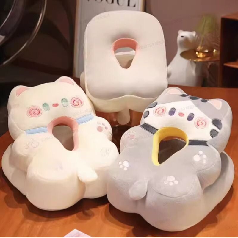 毛绒抱枕午睡枕办公室女生午休可爱风趴睡枕学生儿童桌子枕头护颈