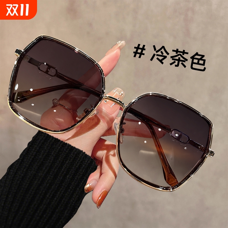 墨镜2025女款大框偏光新款适合方圆脸闪粉设计太阳镜防晒防紫外线