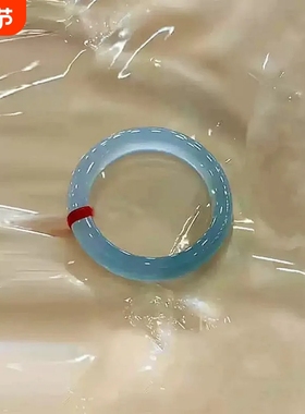 海蓝宝冰种冰透蓝手镯天空蓝玉镯子2026新款小圈口正圈少女款礼物