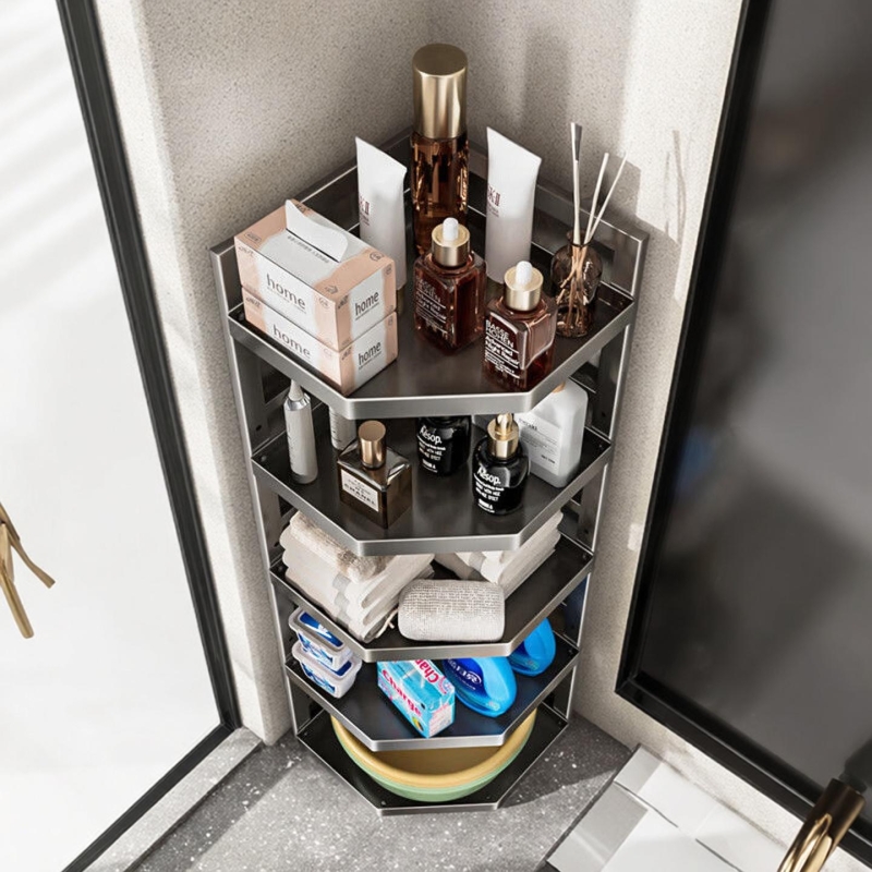 卫生间置物架落地式多层三角储物架浴室夹缝墙角收纳架架子阳台