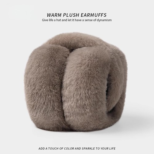 毛绒耳罩冬男女冬季保暖护耳套防冻耳包骑行车防寒耳捂白色灰色